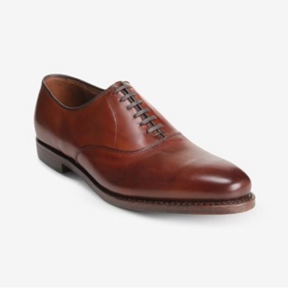 Allen Edmond’s - Carlyle Plain-toe Oxford Dress Shoe Dark Chili Brown Leather 9D